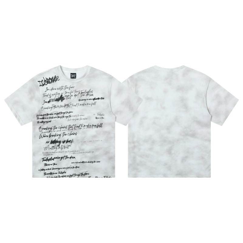 Куртка Road Vintage 2025 Лето новый стиль американский ретро тай-дай结果 Hand-painted Print Design loose short sleeves