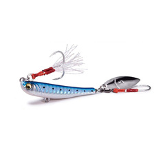 Luya bait long-range cast metal iron plate VIB metal simulation fishing bait 62mm/30g cocked mouth bass bait 9031