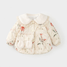 女童秋冬装夹棉加厚棉袄儿童韩版外套女宝宝1一3岁洋气保暖棉服