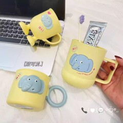 可爱高颜值漱口杯学生宿舍洗漱杯情侣款刷牙杯子儿童卡通牙杯耐摔