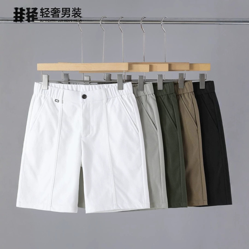 Summer Heavyweight Twill Texture High-End Shorts for Men, Simple and Stylish Design, Loose and Versatile Casual Five-Point Pants Summer Heavyweight Twill Texture High-End Shorts for Men, Simple and Stylish Design, Loose and Versatile Casual Five-Point Pants