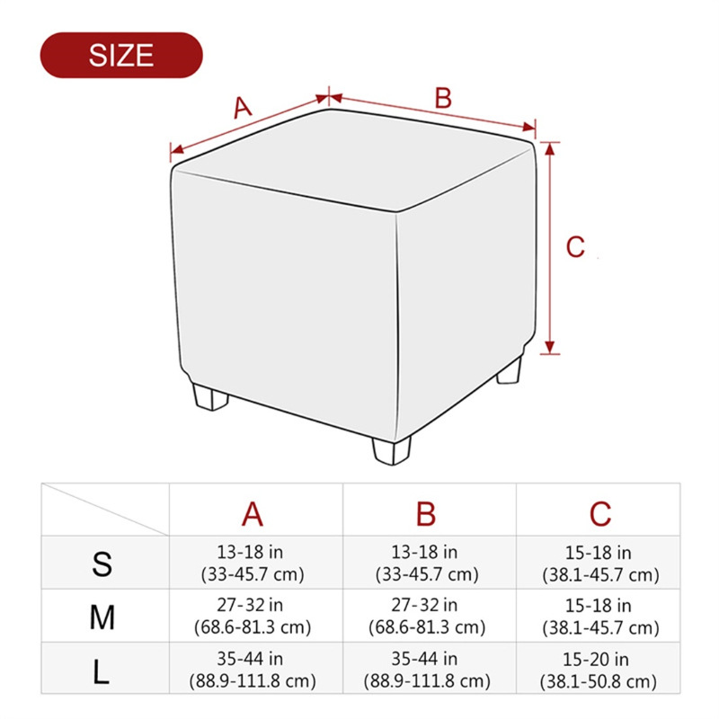 Cubierta de pedal cuadrada de color sólido de terciopelo de zorro plateado grueso, cubierta de reposapiés de sofá de hotel para el hogar, cubierta antipolvo
