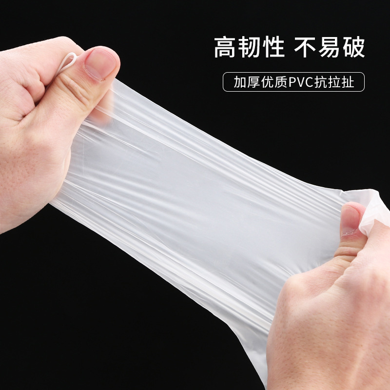 Disposable gloves plastic food grade transparent PVC food thickened catering lobster film protective household wholesale