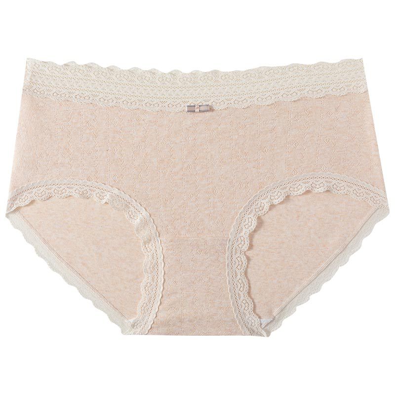 Ropa interior mujer algodón puro 7a antibacteriano algodón entrepierna cintura media encaje femenino sexy triángulo pantalones cortos sin costuras niñas bragas