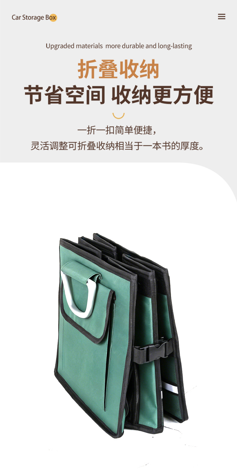 Car storage box, trunk organizer, multifunctional foldable miscellaneous box, car-mounted Oxford cloth organizer