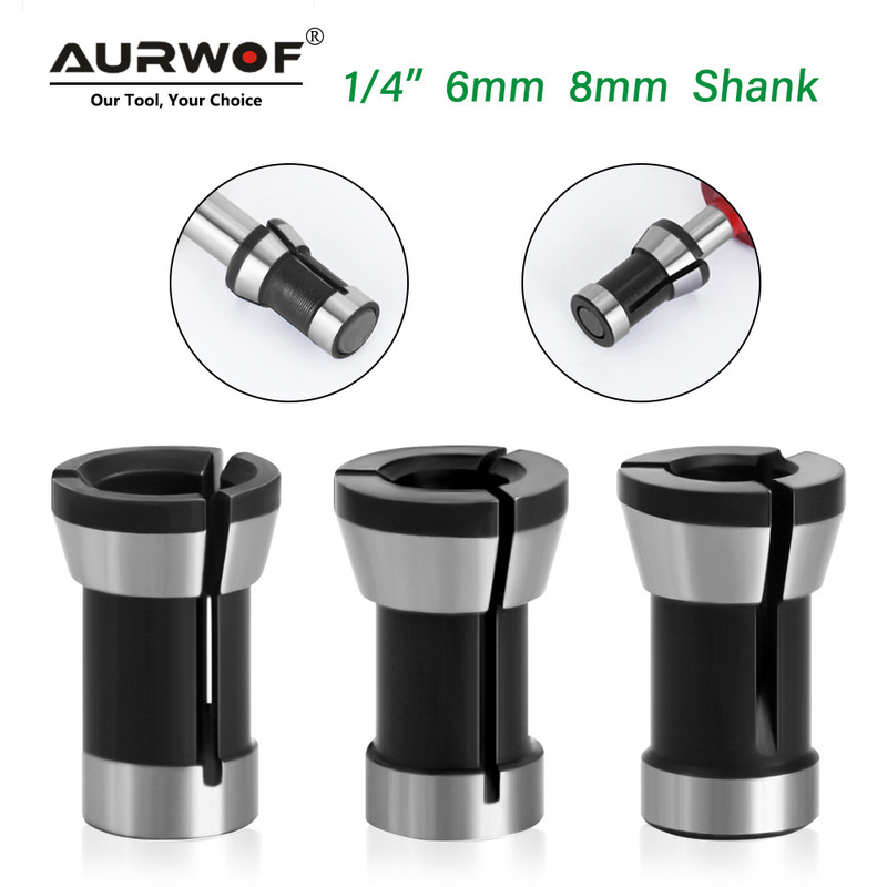 Grinding Machine Adapter 6mm 6.35mm 8mm Engraving Machine Chuck Trimming Machine Chuck Woodworking Accessories Adapter