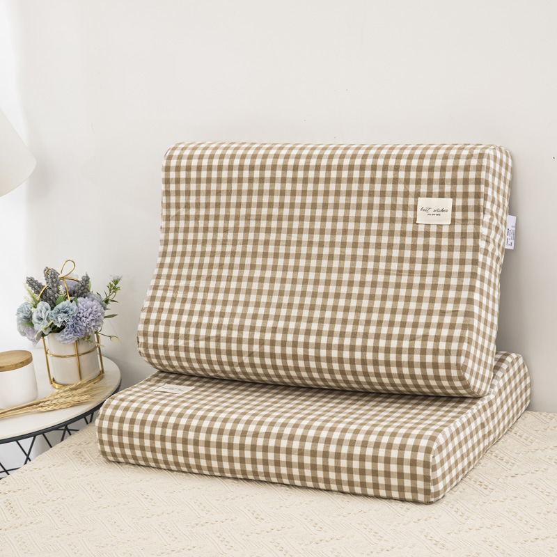 Ins良品ラテックス枕カバー一対の全綿ラテックス枕カバー60x40水洗い綿子供50x30|undefined