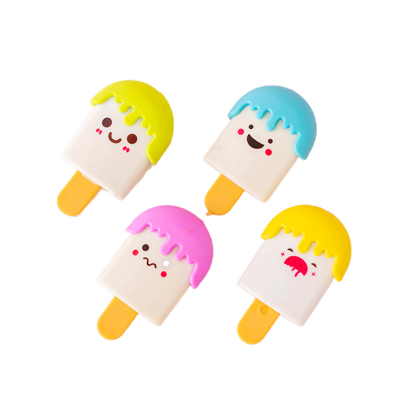 Borrador de helado de expresión facial creativo coreano lindo dibujos animados pequeño borrador estudiante lápiz borrador kindergarten Premio regalo