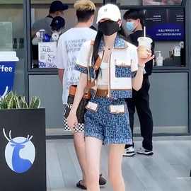 捡漏清仓女装剪标尾单原单外贸夏季短裤套装时尚短款上衣两件套女