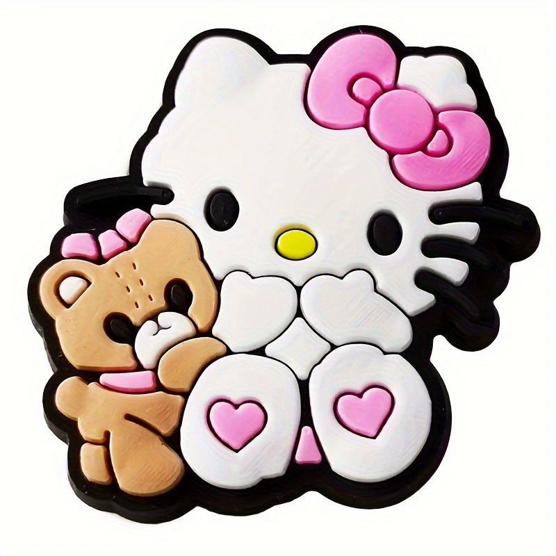 Hello kitty, обувь, пляжная обувь, аксессуар, съемная пряжка обуви ПВХ