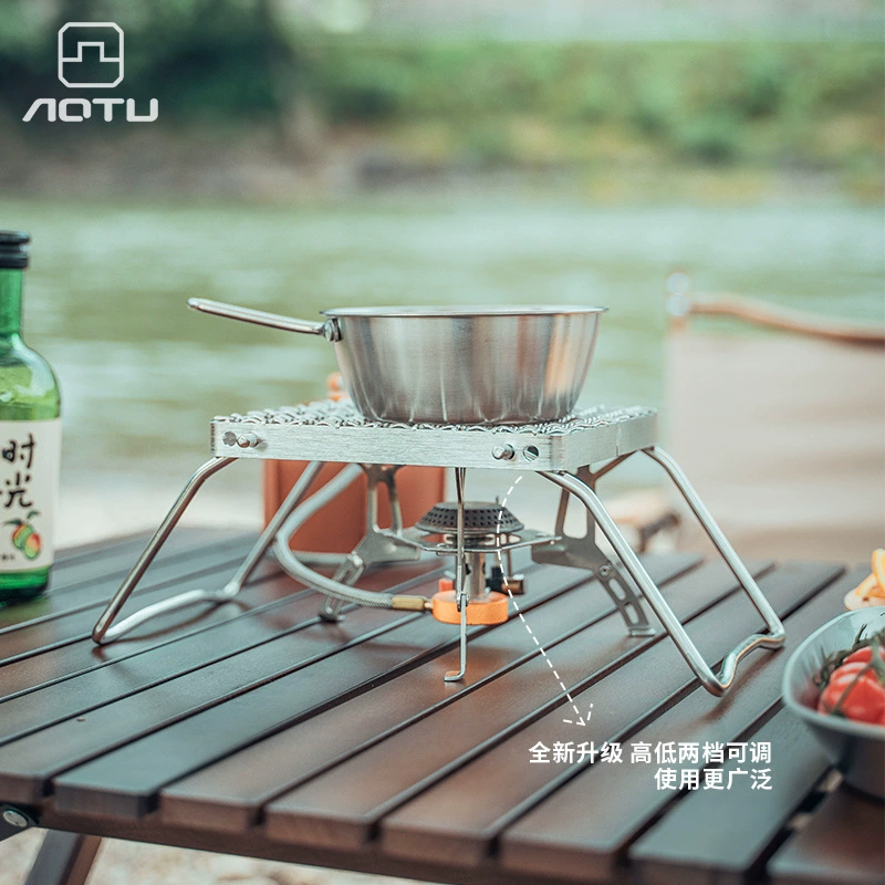 Открытый держатель для плиты из нержавеющей стали 304 портативный складной стеллаж для барбекю стеллаж для кастрюль небольшой размер мини газовая плита