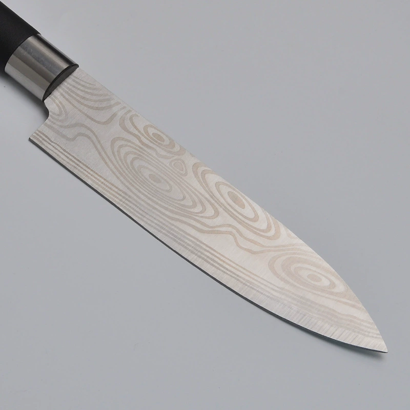 Damascus laser kitchen kitchen knife all -steel knife high -end home dormitory leaflet opening blade cutting vegetable artifact