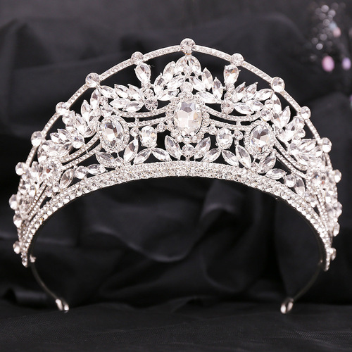 H1406 New Luxury Bridal Crown, European and American Royal Water Diamond Wedding Hair Accessory, Factory Direct Supply