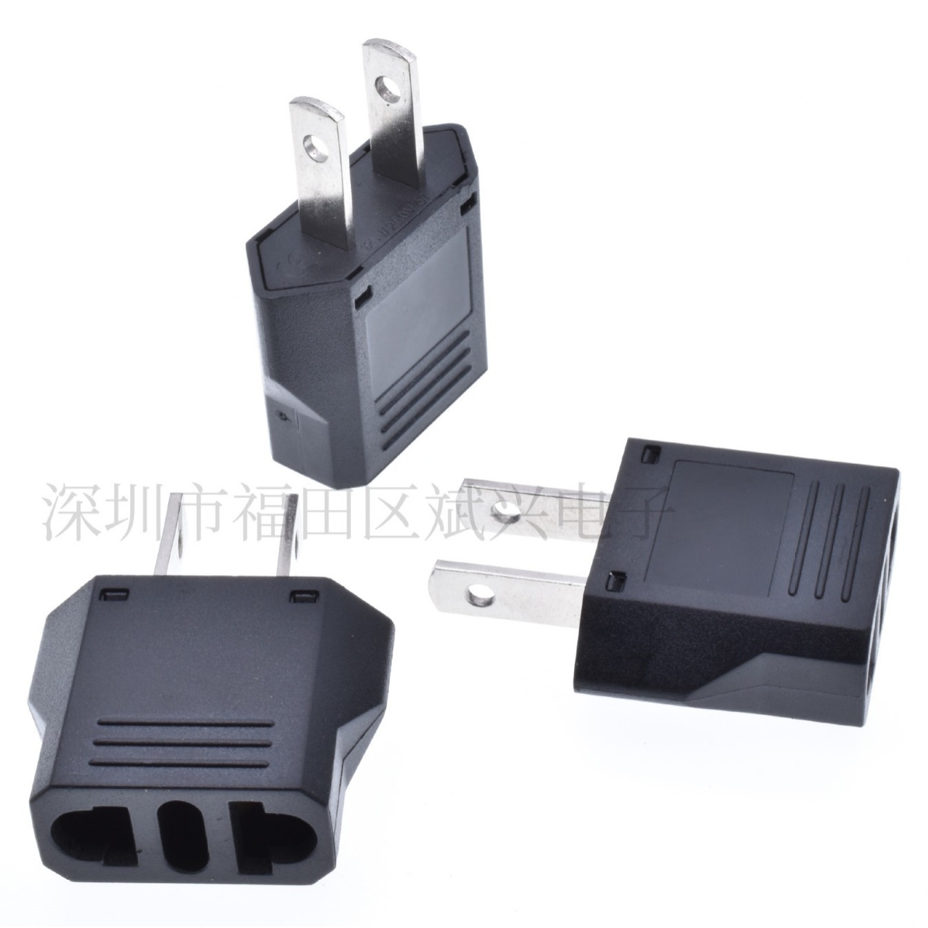 BX-9121-1两扁美式旅游转换插头美标转澳标欧标 欧标转美标CE认证