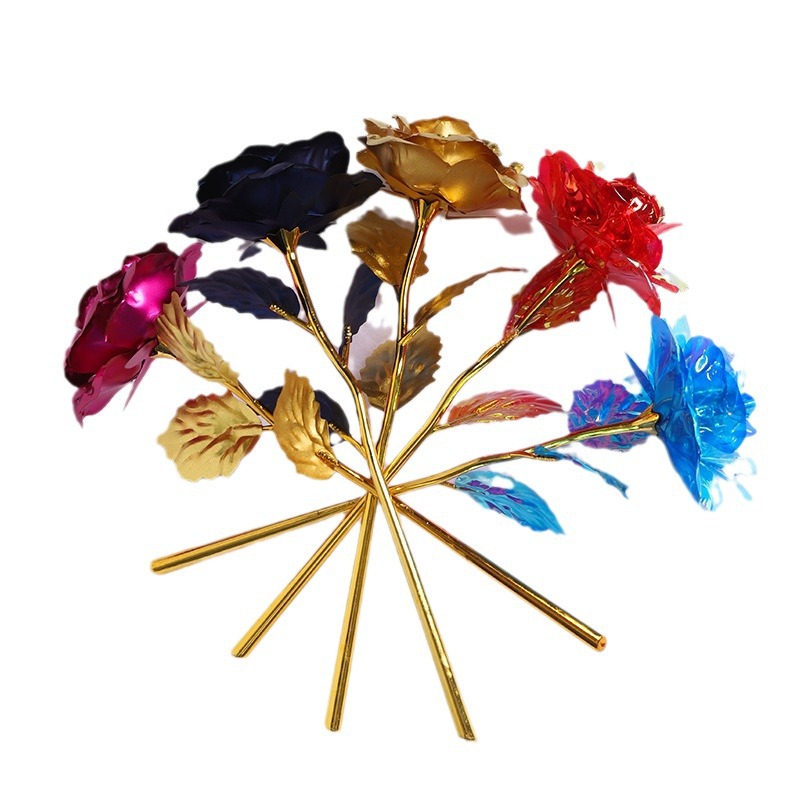 Valentine's Day gift gold foil rose watch gift small gift foreign trade gift box single gold foil flower_voghion.com