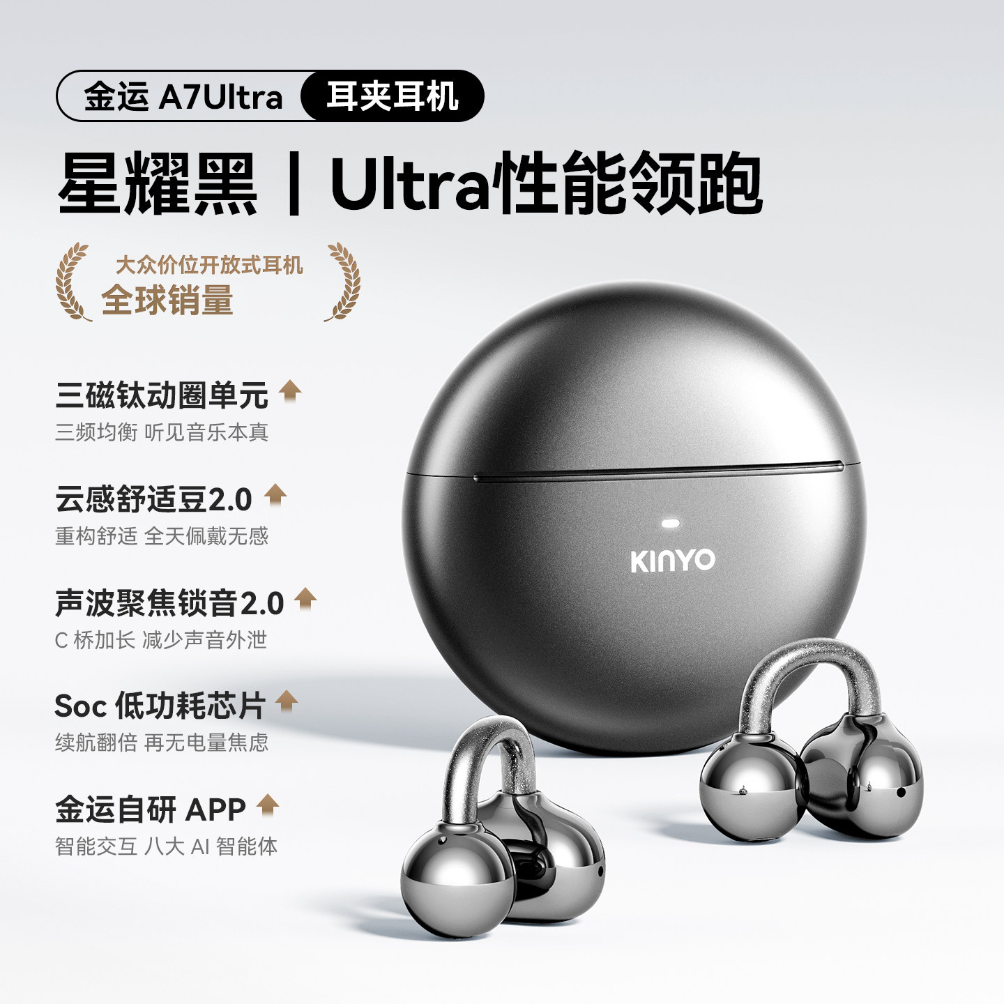 〖A7 Ultra·Star Black〗Cloud Comfort Bean 2.0丨คุณภาพเสียงระดับพรีเมียมระดับพันหยวน
