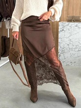 J 61951 Lace Trim Bodycon Skirt �ٽzƴ�Ӱ���ȹ �羳�W��