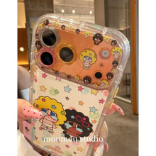 可爱彩色星星爆炸头哭娃适用iPhone17promax苹果16手机壳15新款14