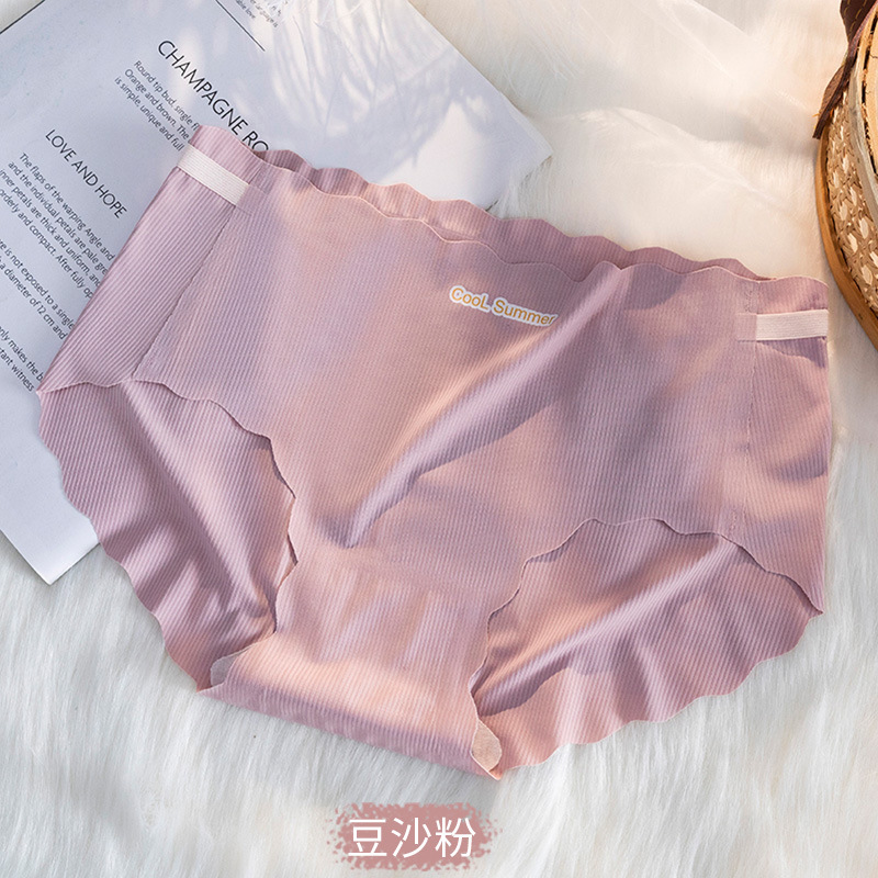 Ropa interior de seda de hielo sin costuras mujeres antibacteriano verano fino damas verano transpirable nuevo estilo caliente moda chica siete paquetes