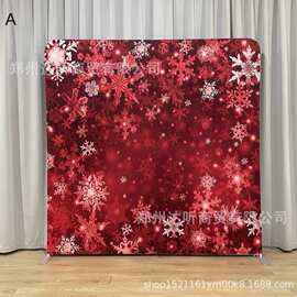 亚马逊雪花装饰球百搭基础款铝合金架落地便携派对用品快幕秀背景