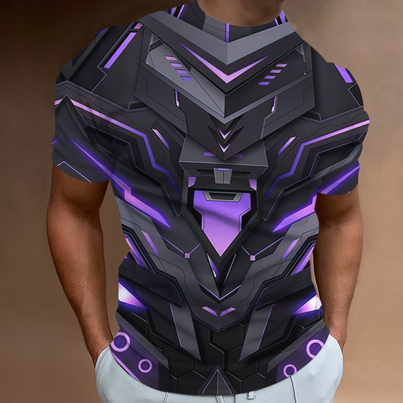 PersonalizeD Magic Armor Men's BreaThable Loose T-shirT SporTs ShorT Sleeve 2024 HoT Sale 3D DigiTal PrinTing