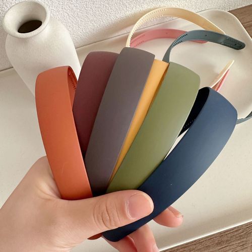 Morandi color versatile simple high skull wide headband fashion matte matte wide edge pressed hair headband hair accessories