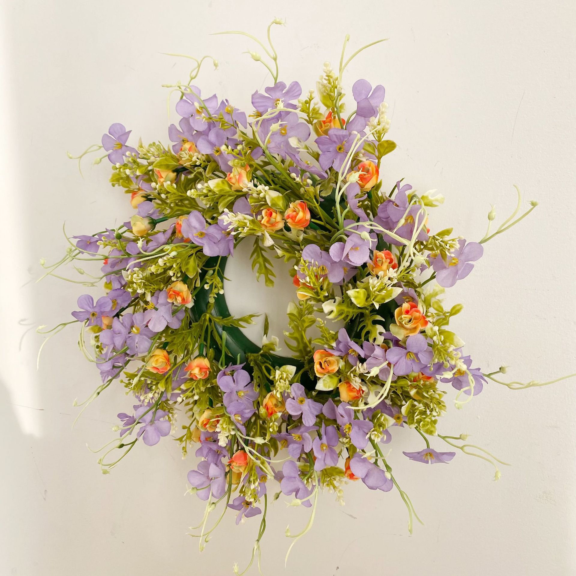 Transfronterizos coronas de flores púrpura de caña flores simuladas para el hogar sala de estar decoración de balcón flor de primavera decoración frontal Amazon