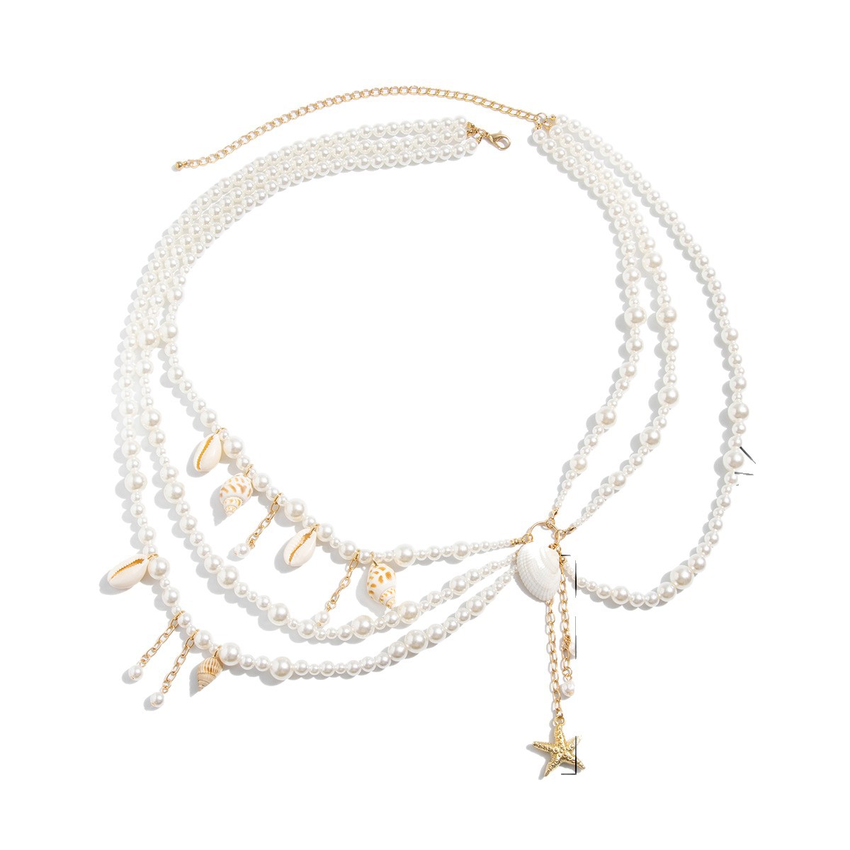 Women's Pearl Shell Waist Chain Body Chain For Beach Bikini_voghion.com
