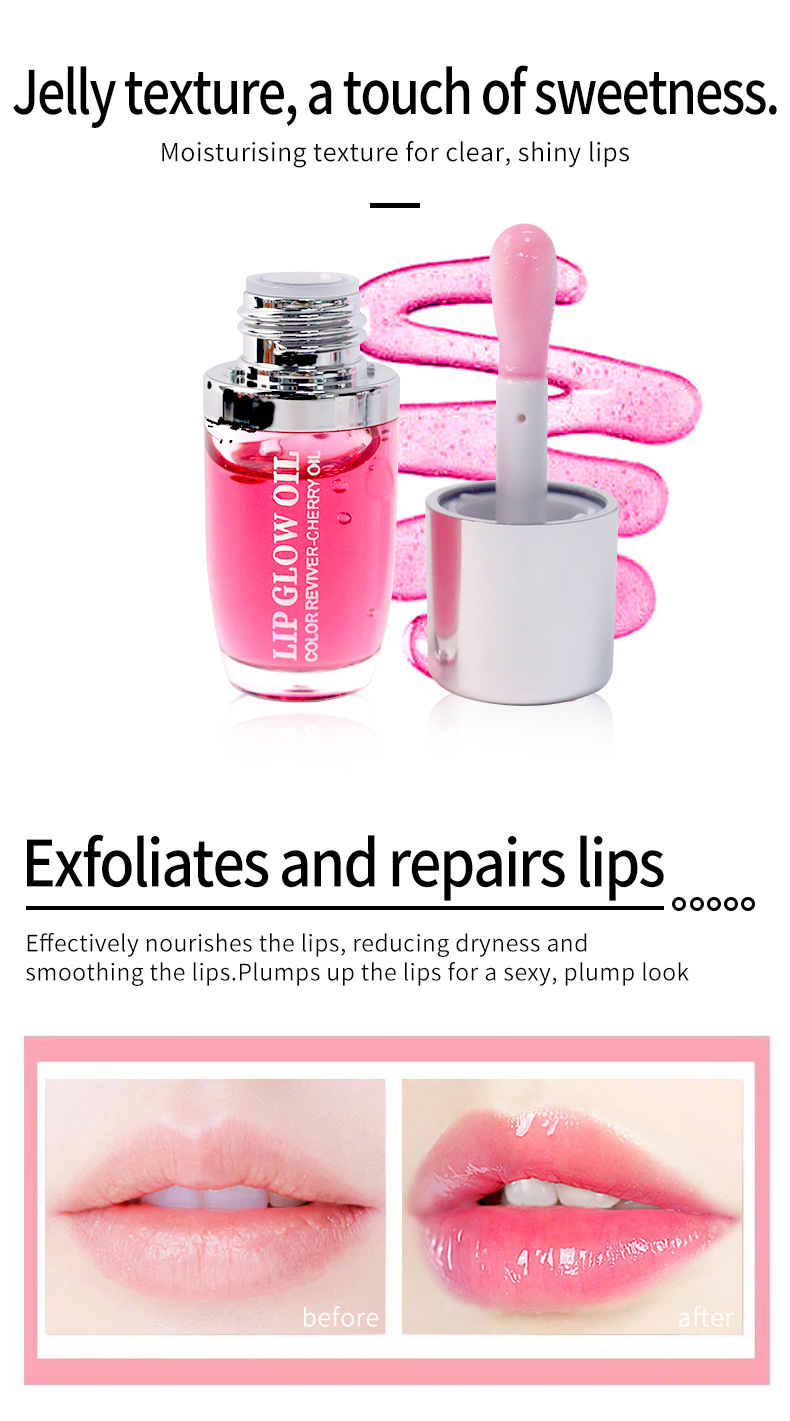 VIBELY Cross-border Water Light Glass Lip Oil Moisturizes, hydrates, brightening and transparent Lip Gloss Dudu Lip Gloss reduces lip lines undefined