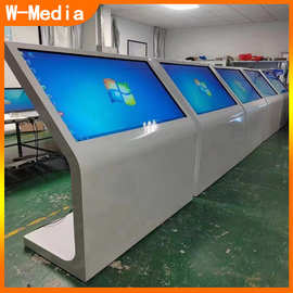 65寸立式斜面广告机显示屏触摸落地查询机景区楼层导览宣传互动屏