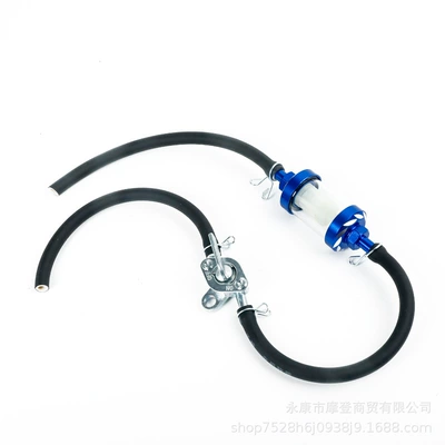 and washable oil filter cup | Motosiklet ləvazimatları və aksesuarları - blue-oil-switch-3-oil-pipes-6-buckles