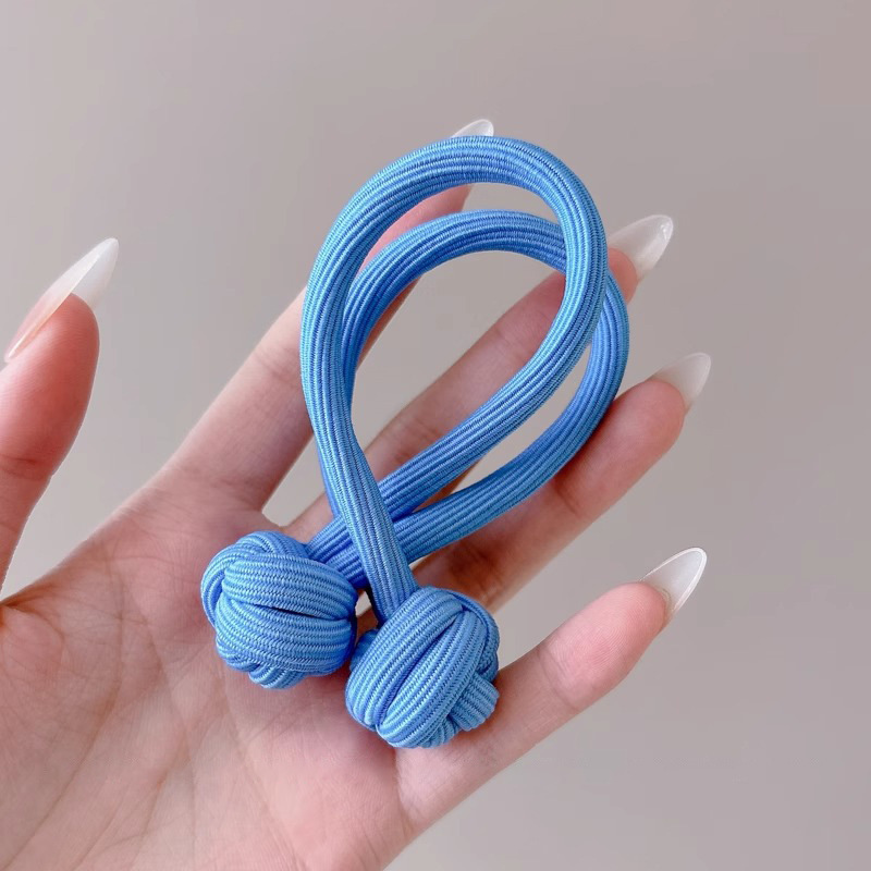 Alta elasticidad y durabilidad como correa de goma para mujeres, color curry simple, cuerda de cabello de cola de caballo alta, anillo de cabello sin heridas de alta calidad