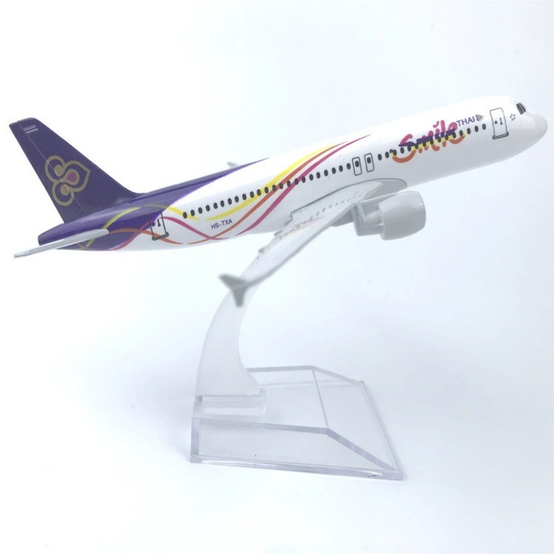 Modelo de avión de simulación de la serie A320 de la aviación extranjera con aleación de tren de aterrizaje