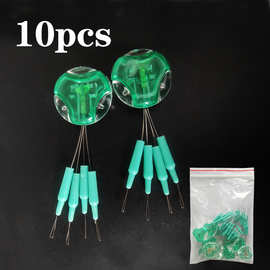 10个装太空管竿稍绳防缠绕豆杆尾套管优质橡胶太空豆小配件渔具