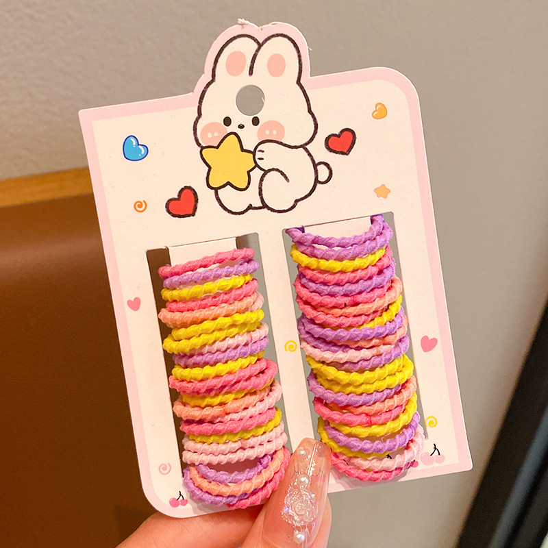 Correa de goma coreana para niños pulgar anillo de cabello para niñas corda de cabello para bebés pequeños corda de cabello para niños pequeños