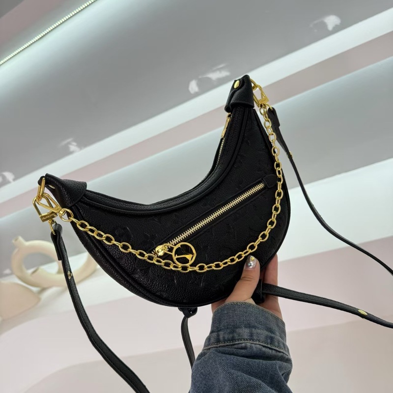外国貿易ループ三日月バッグプリントチェーンバッグ中古ショルダークロスボディバッグヨーロッパとアメリカのレトロな立体感卸売|undefined