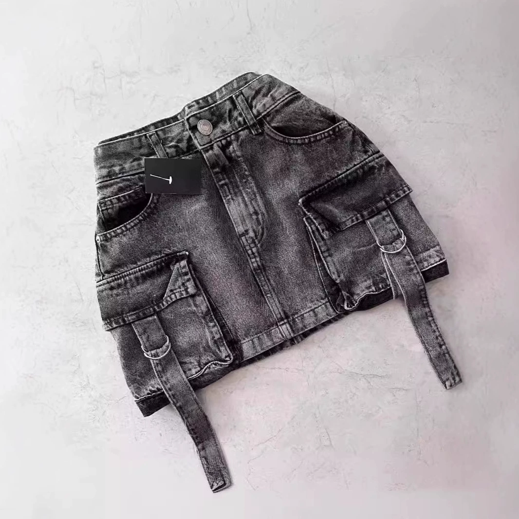 Трансграничная электронной коммерции женская юбка плюс внутренняя защита от света ретро готика черный Y2k мини-лыжная мода Харадзюку