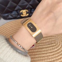 Mishali/米莉莎大錶盤女士時尚金色簡約復古橢圓女士手錶