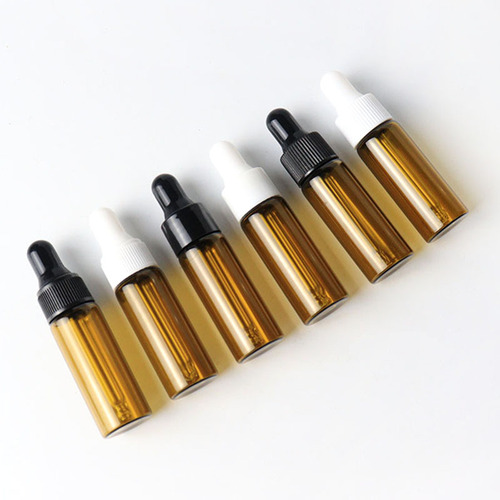 Promotional brown essential oil bottle 1ml2ml3ml5ml cosmetic glass bottle trial sample sub-bottle dropper bottle