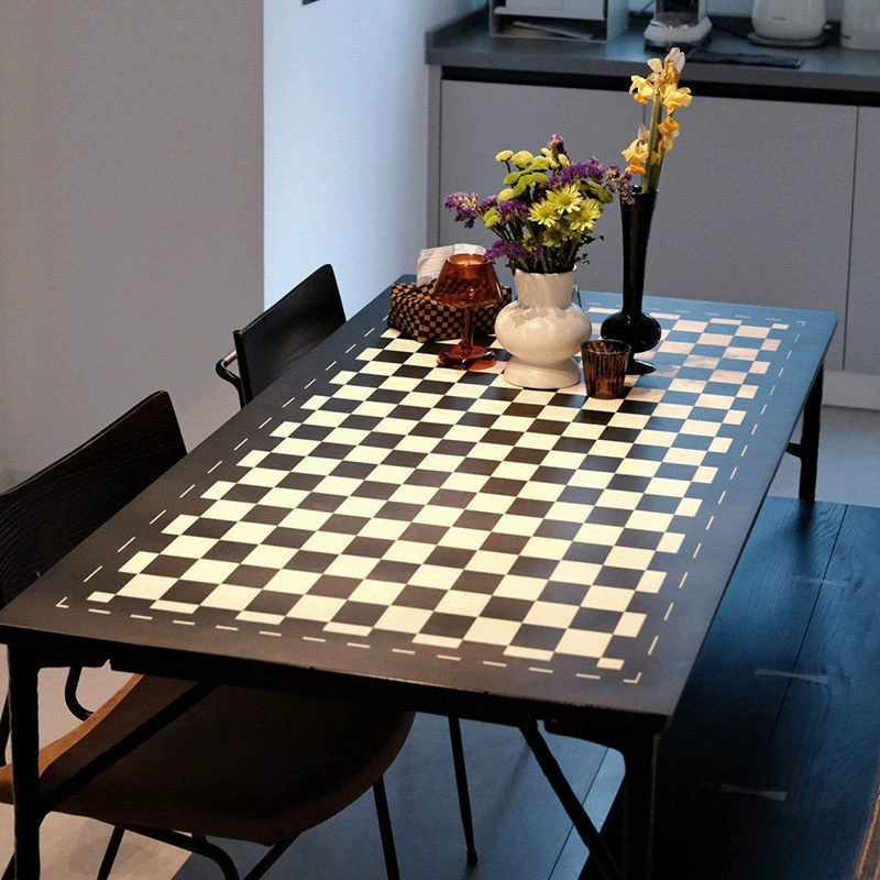 Настольный коврик в шахматном порядке, коврик для обеденного стола, водонепроницаемый и маслостойкий, защитный коврик для настольного журнального столика с узором «гусиные лапки» (предварительная продажа)