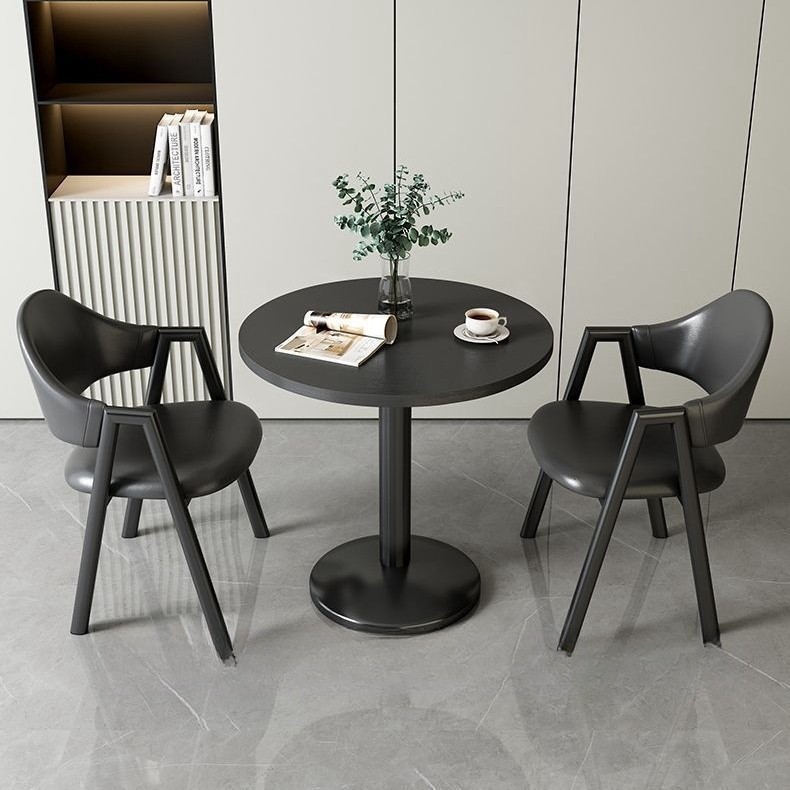 Juego de Mesa y Sillas de Comedor de Paneles de Madera Multifuncional para Cafetería y Hotel