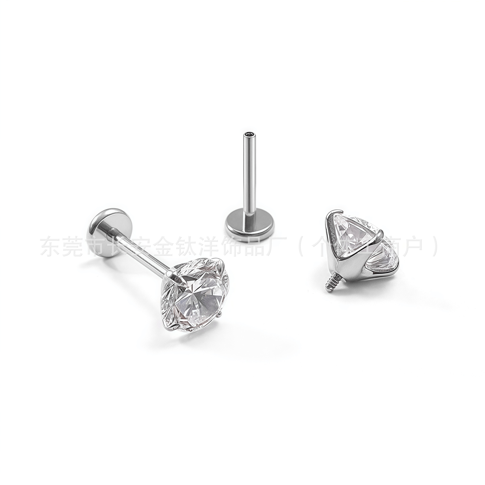 Labret piercing jewelry detail image