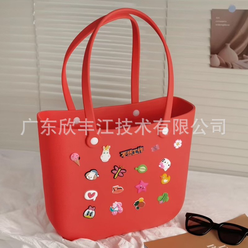 Xinfengjiang New Moon Bag Eva Handbag Eva Beach Bag Hole Bag Rubber Bag New Multi-Color Silicone Bag