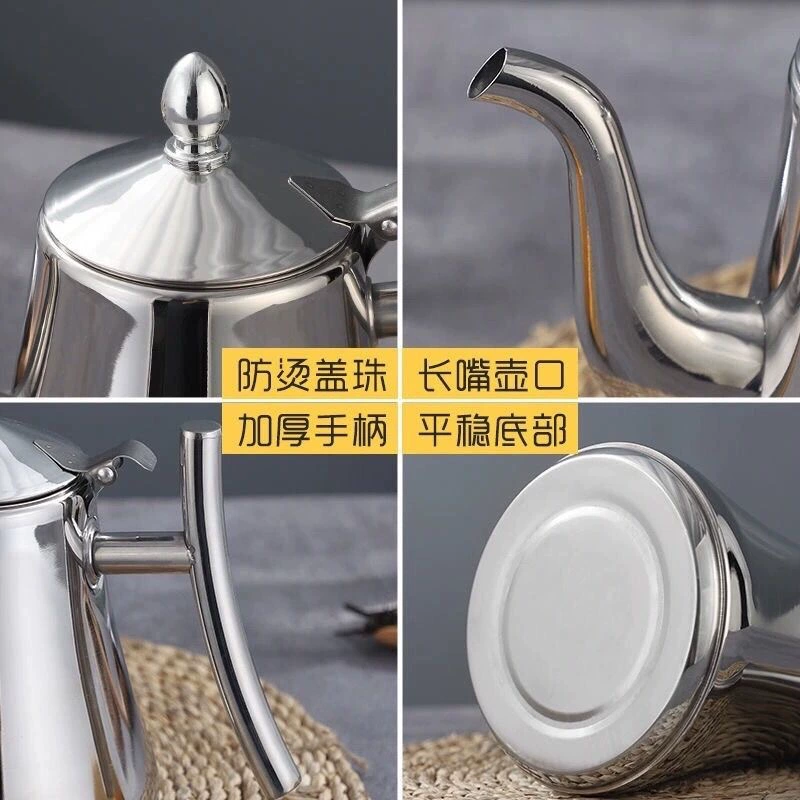 Teapot stainless steel, universal coffee pot for home use, increased thickness
