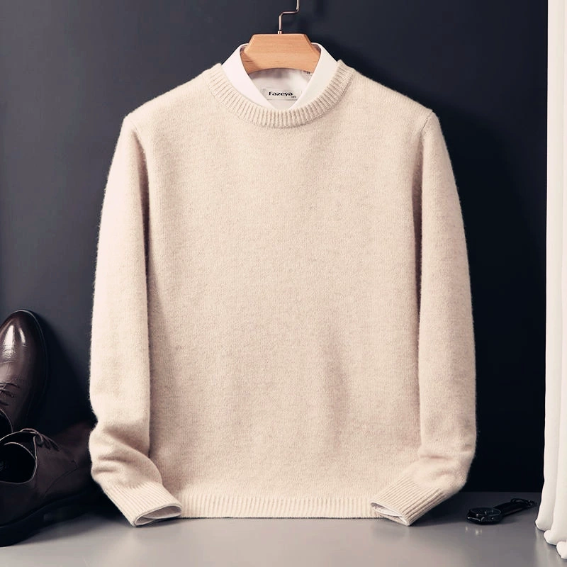 Корейский стиль приталенный свитер, демисезон с длинным рукавом, leisure knit, размеры M–4XL