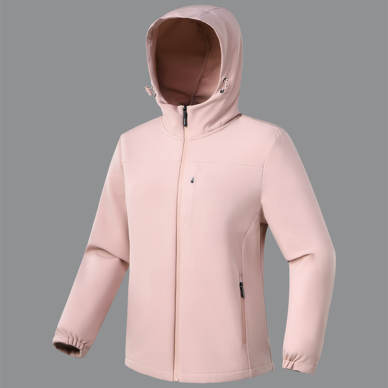 Autumn and Winter New Soft Shell Jacket Women's Sports Tops Casual Windproof and Water Repellent Outdoor Thick Jacket Jacket for Men