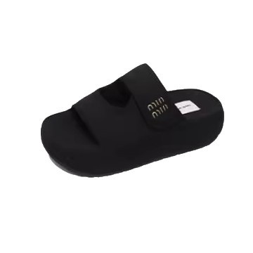 2026 verano nuevo color sólido grueso dedos descubiertos simple clásico coreano casa respirado hueco zapatillas de playa