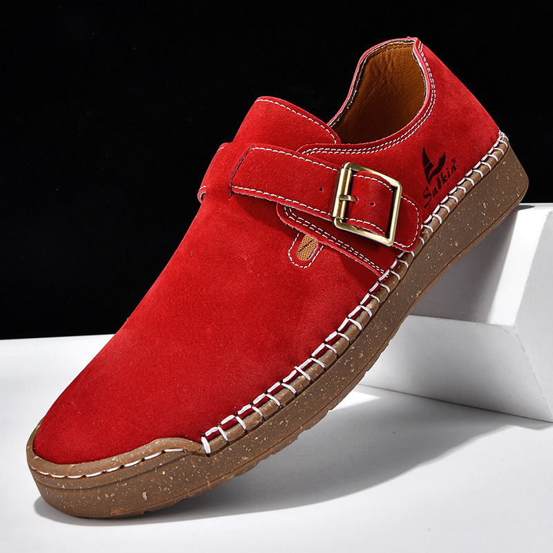 Cross-border Fashion Plus-size Hand-stitched Loafers, New Foreign Trade Flat Casual Shoes, Versatile Women's Footwear_vogvips.com
