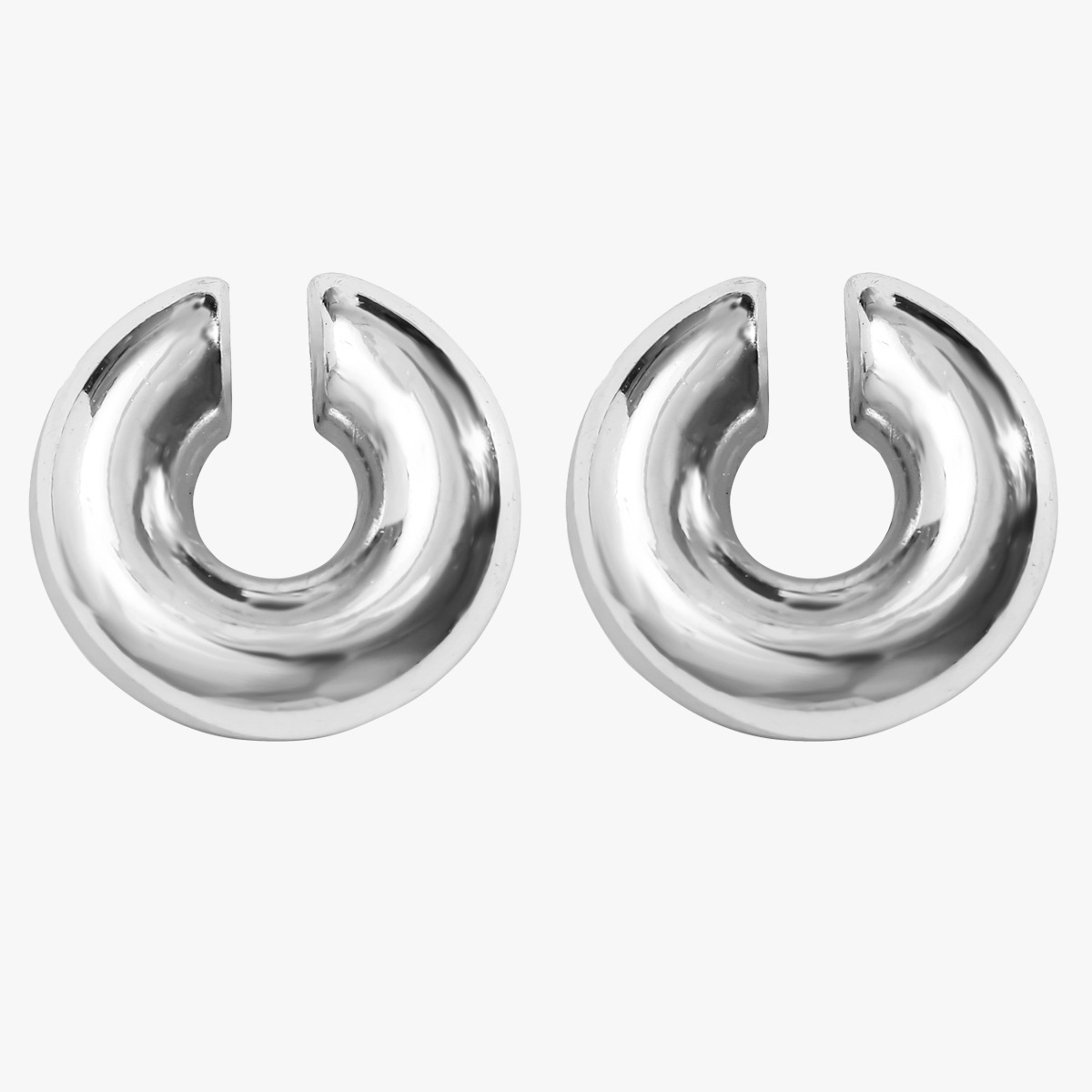 8g Weight Alloy Ear Needle Material Ear Cuffs Classification 1 Pair Quantity Casual Occasion Alloy Material C Shape Pattern Women's Gender Cute Style 1 Pair Cute C Shape Alloy Ear Cuffs 2