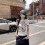 印花修身短袖显瘦t恤